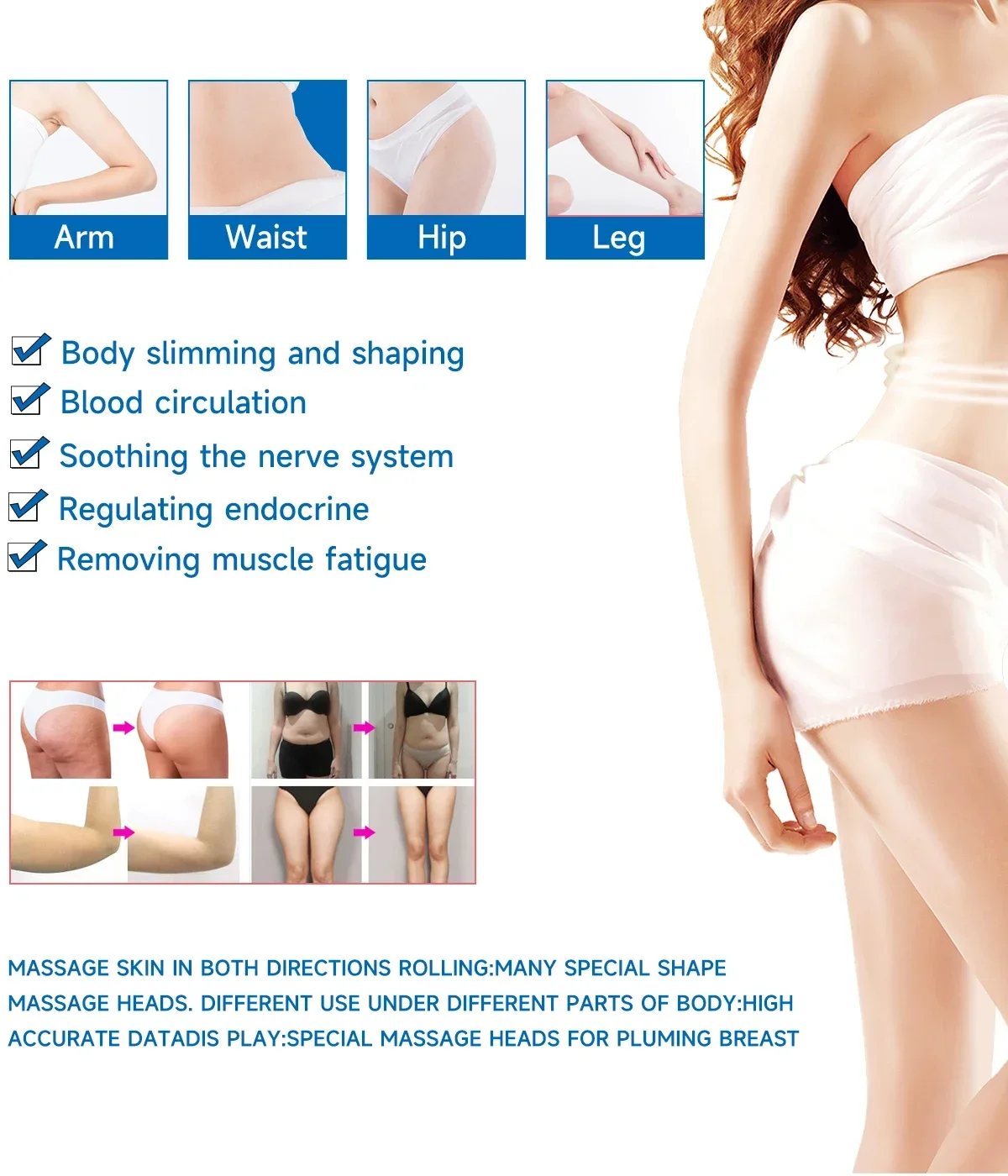 New G5 Vibrating Body  High Frequency  Reduce Body  Electric Massager Weight Loss Slim Waist Equipment