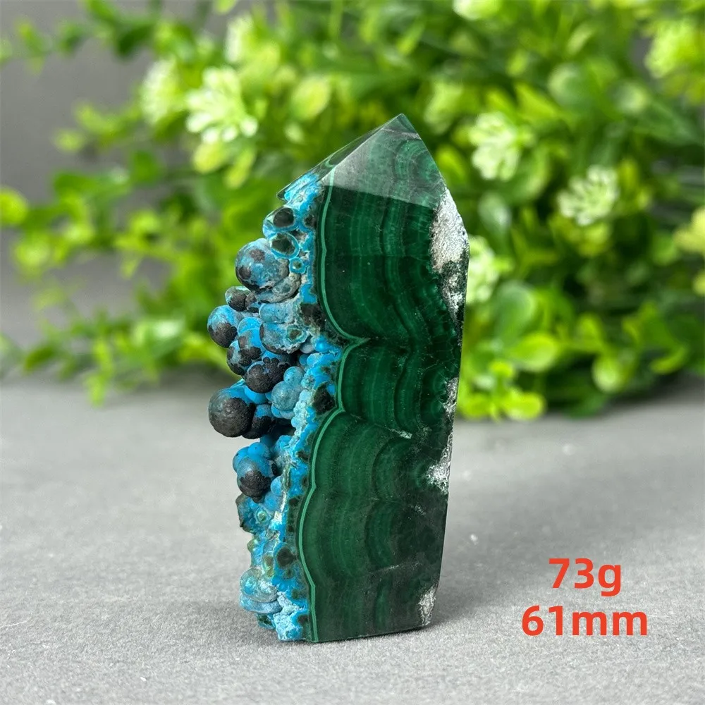 Natural Gemstone Blue Malachite Tower Free Form Obelisk Raw Mineral Specimen Reiki Healing Meditation Witchcraft Home Decor