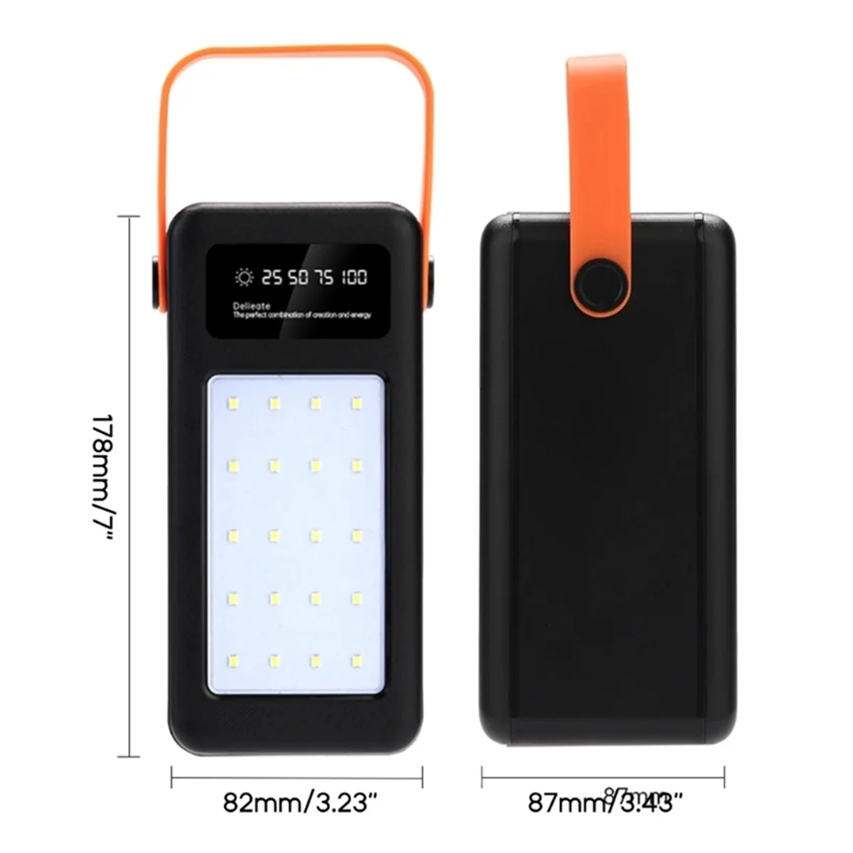 GFR5-Dual USB 28X18650 Caso Armazenamento Rápido para Celular (Carga Rápida Branco)