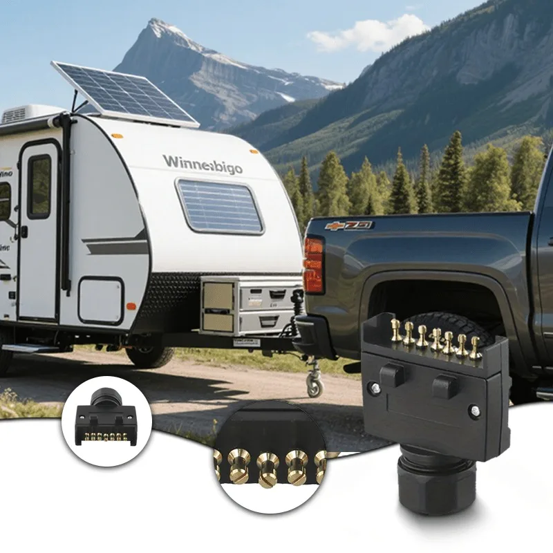 1 قطعة 7 دبوس الاتحاد الأفريقي شقة التوصيل سحب موصل ل قافلة مقطورة المقبس قارب سريعة صالح موصل الخارجي اكسسوارات السيارات #5