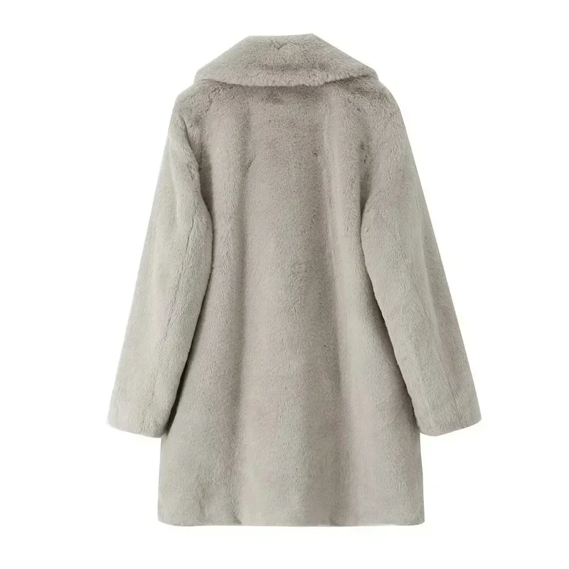 Lamswol Van Wit Damespak Dames Formele Blazer Elegante Vrouwelijke Enkele Knoop Warm Winter Werkkleding Kantoor Dame Jas