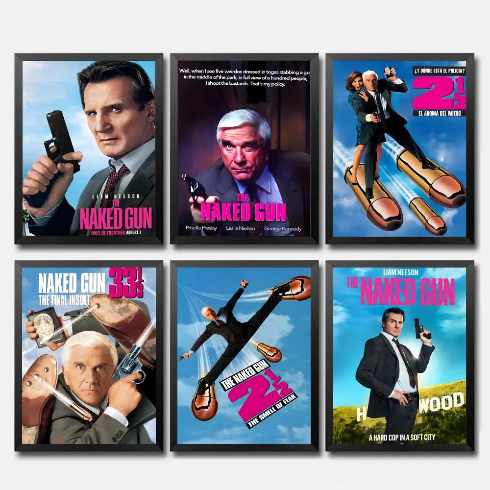 Póster divertido de T-The Naked GunS, póster personalizado de PP, pegatina artística de pared engrosada para decoración del hogar