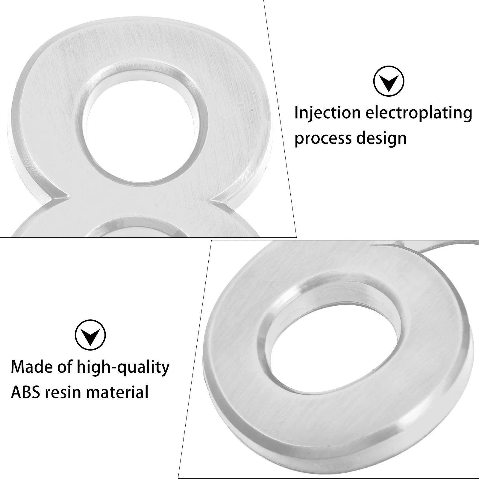 

10pcs 3D Number Sticker House Numbers For Door Mailbox Apartment Hotel Office Outdoor Garden Waterproof Plated Address Sign