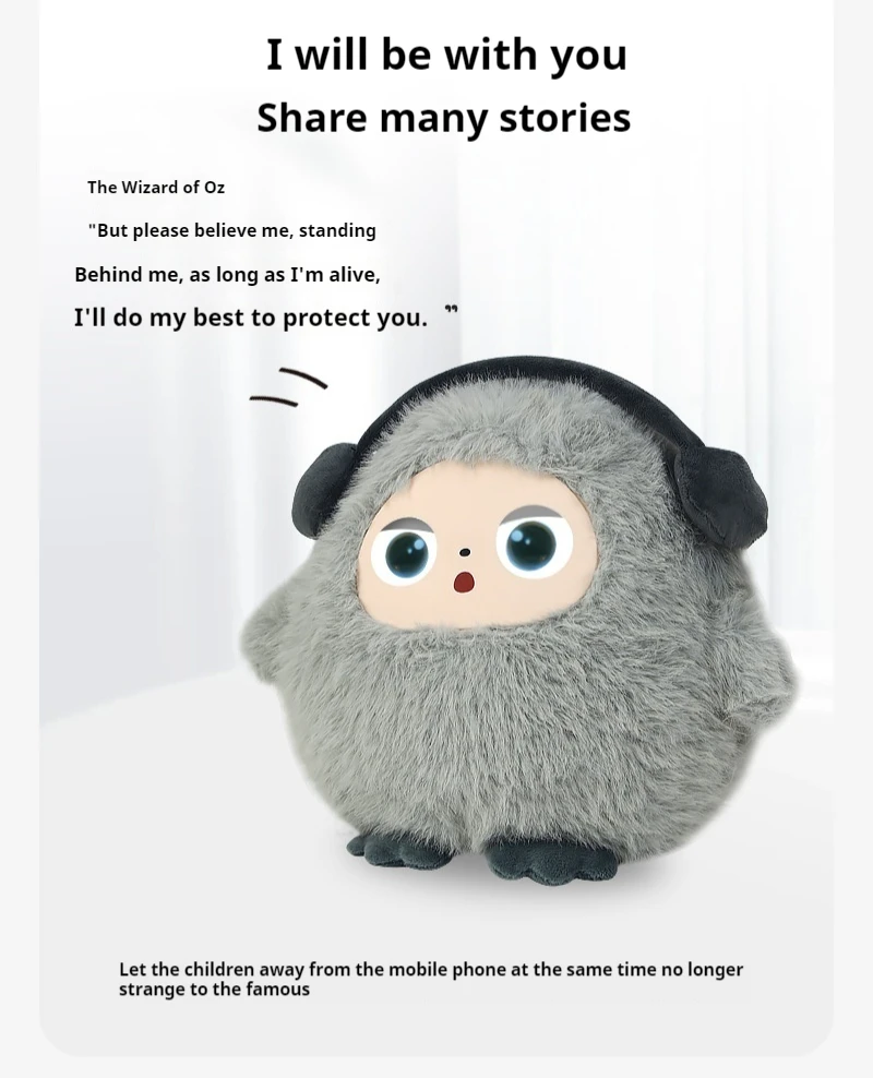 لعبة Edu-Toy Robot AI الذكية التفاعلية من القطيفة، رفيق التعليم المبكر للأطفال، هدية دمية لتخفيف التوتر