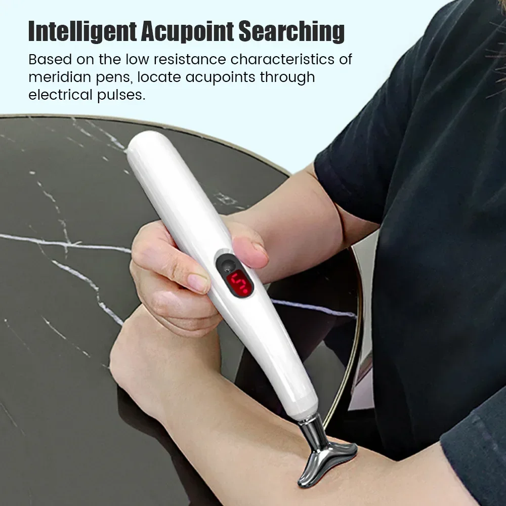 Electric Acupuncture Pen Tens Massage Meridian Energy Laser Therapy Pen Pain Relief Mini Stimulation Massager Physiotherapy Tool