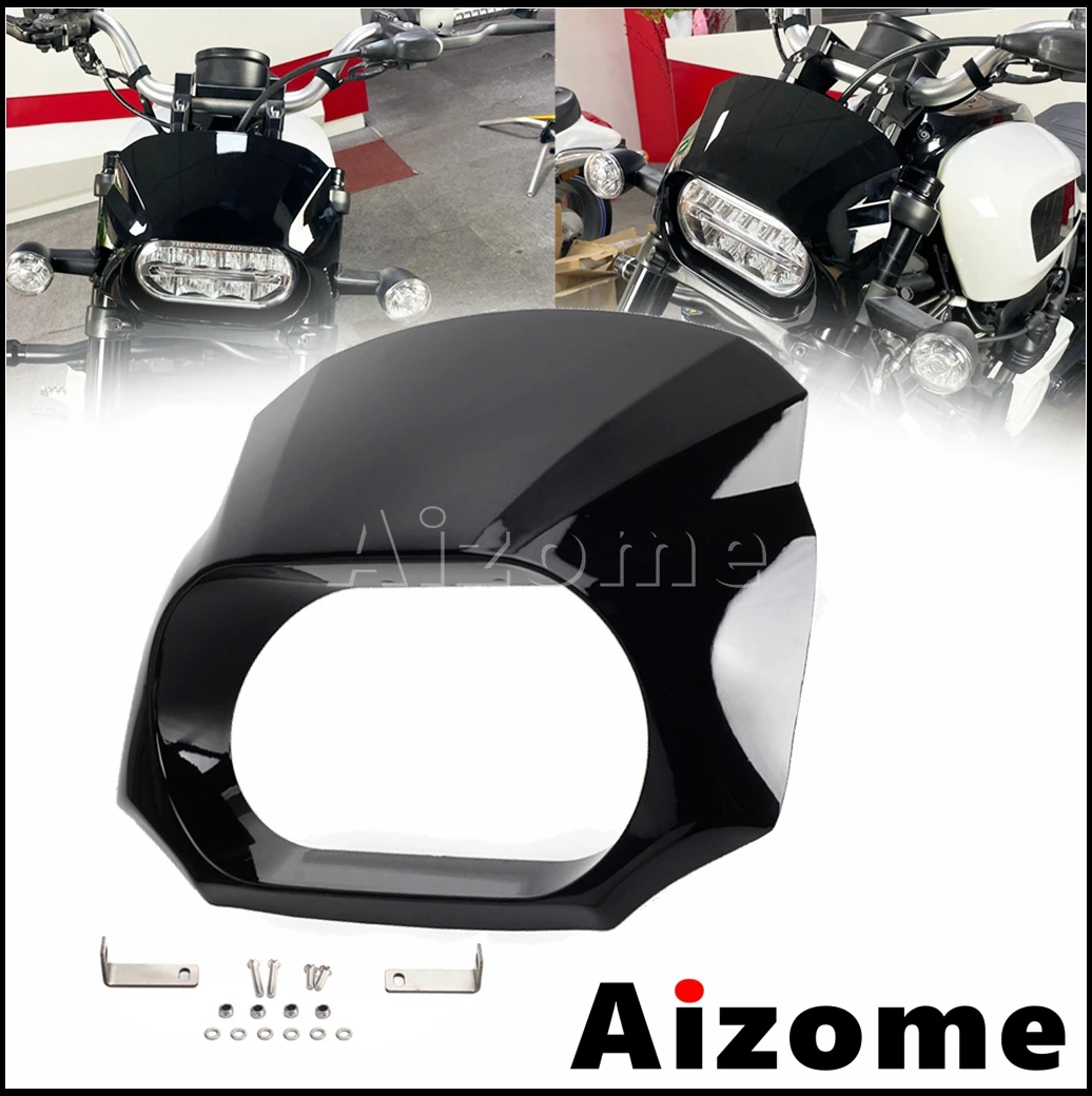 

Motorcycle ABS Black Headlight Fairing Cover For Harley Sportster S 1250 RH 1250 RH1250S Front Lights Mask Protector 2021 2022