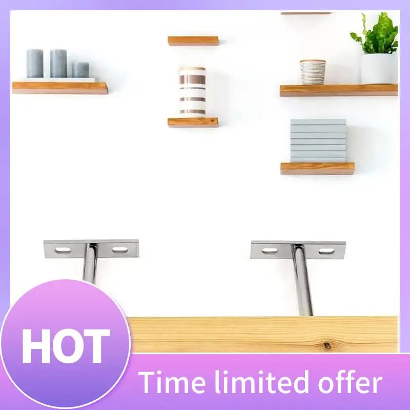 

B69C Floating Shelf Brackets Heavy Duty 3 Inch Metal Wall Shelving Holders Metal Wall Shelving Supports Shelf Brackets