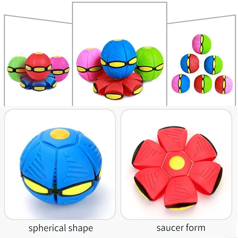 Flying UFO Kids Flat Throw Disc Ball  Magic Balls with For Children\'s Toy Balls Boy Girl Outdoor Sports Toys Gift Flat Ball