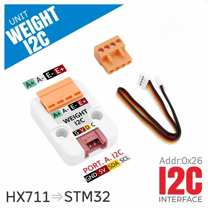 Official M5Stack Weight I2C Weighing Acquisition Transmitter Unit with Built-in HX711 Weight Sensor