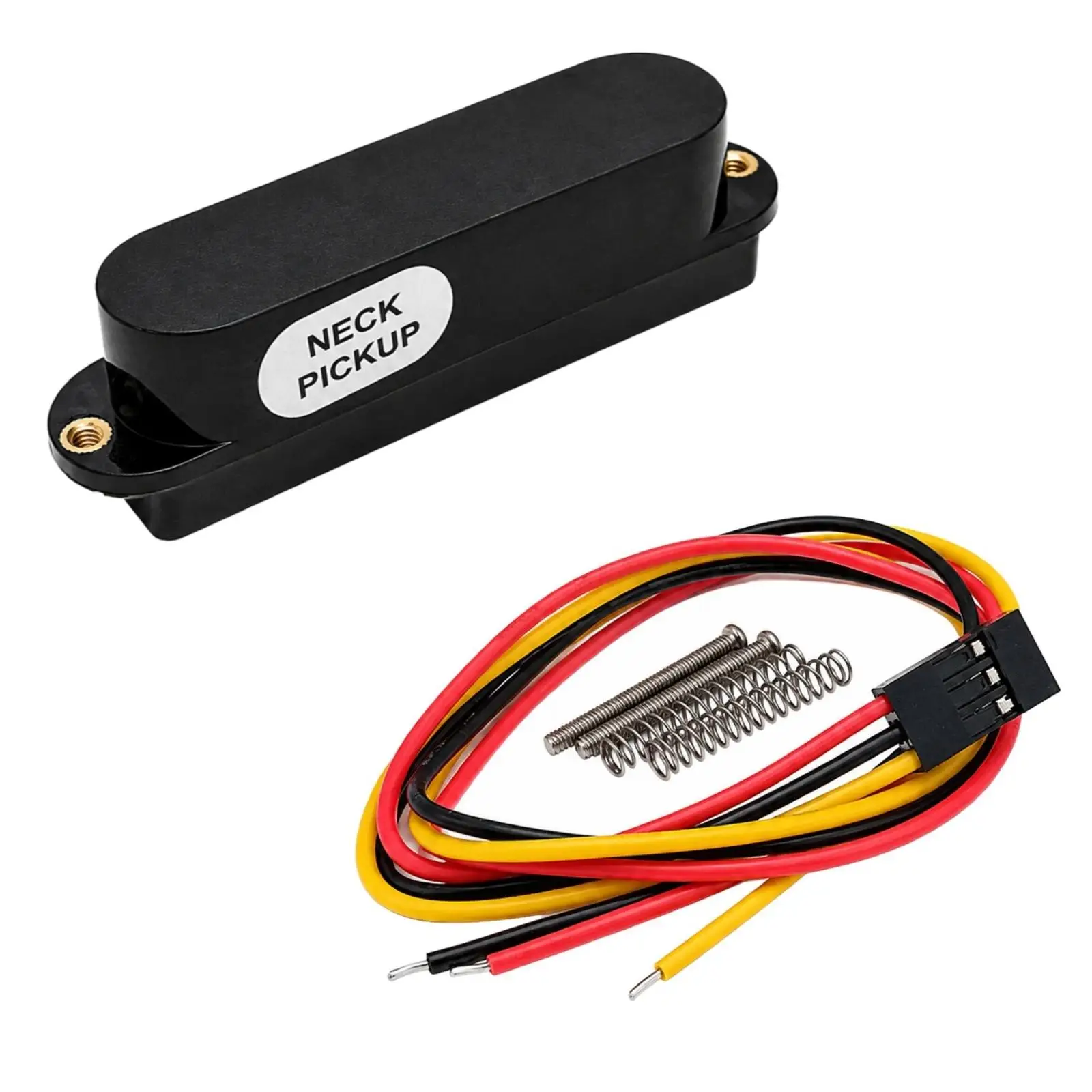 Guitar Active Pickup Single Coil for SSS Electric Guitar Six String Vintage Style Black Rounded Housing