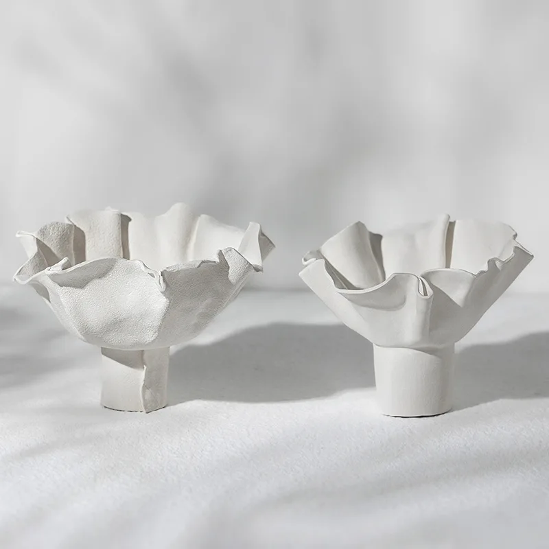 زخرفة أطباق فاكهة سيراميك جديدة على الطراز الصيني، وخزانة مشروبات لغرفة المعيشة على طراز Zen، وحرف تزيين منزلية ناعمة #2