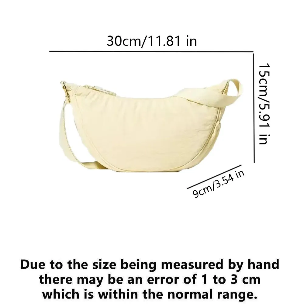 Umhängetasche für Damen, Trendige Dumpling-Tasche, Leichte Kleine Nylon-Schultertasche, Vielseitige Schultertasche – Detail 19