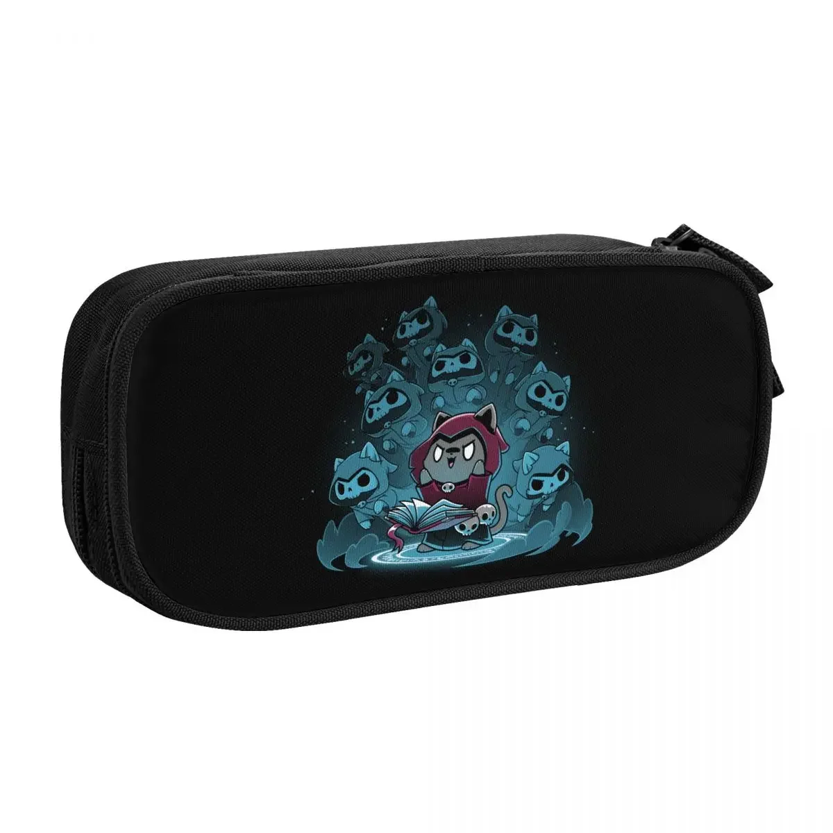 Custom Nekomancer Cat Kawaii Pencil Cases Boys Gilrs Large Capacity Satanic Gothic Witch Pencil Bag School Accessories