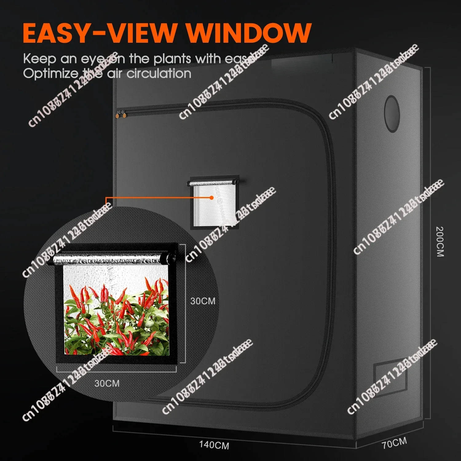 1680D 4x2 indoor Small Grow Tent  suitable for SF2000 Led grow light