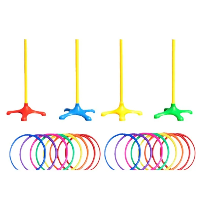 Ringen + Toren Set Gooien Ring Toss Tuin Buitensporten Speelgoed Gooien Kinderen Ouder-kind PK Snelheidstraining Gooien Games