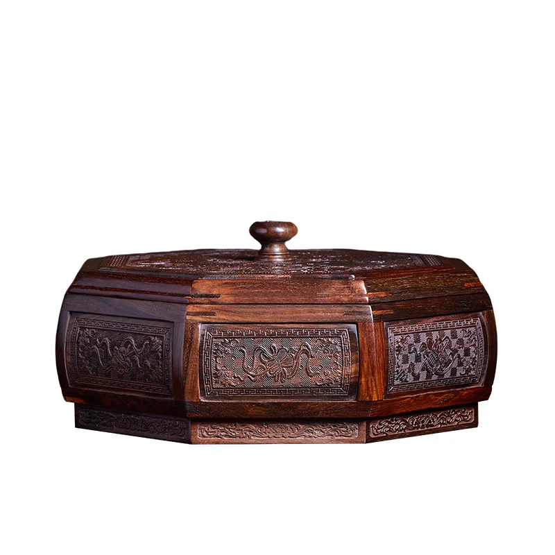 Houten notensnack opbergdoos