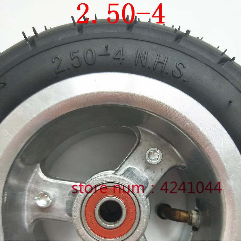 2.80/2.50-4 2.50-4 tire wheel 4inch hub rims with tyre inner tube for Baby carriage,Elderly Mobility scooter,3wheel standing car