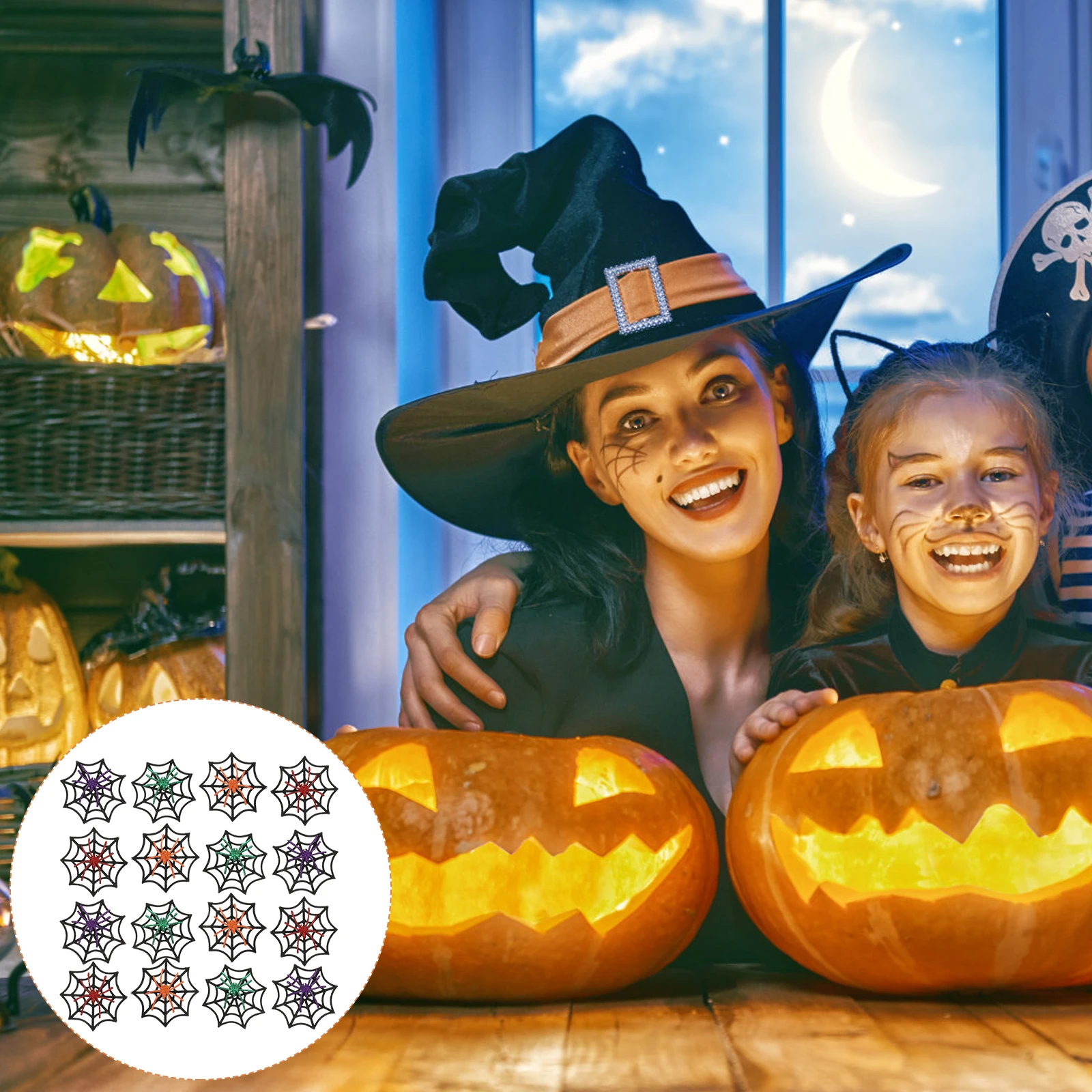 

1 Set Halloween Decorative Spider Webs Simulation Props Festival Party Layout Haunted House Decoration Lightweight Wall Door