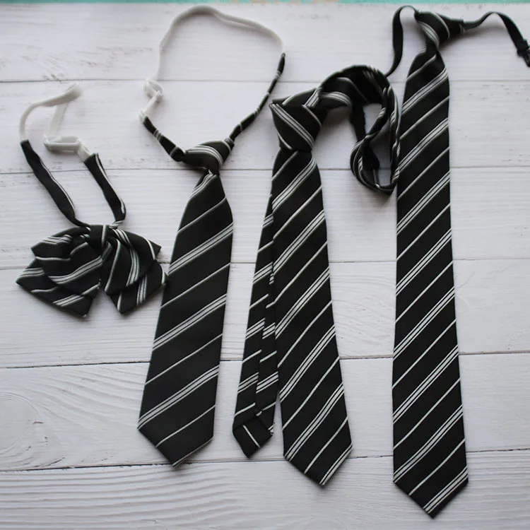 Japanese striped tie, jk shirt, female decoration, college style, no need to wear dk small tie, male uniform, school supply feel