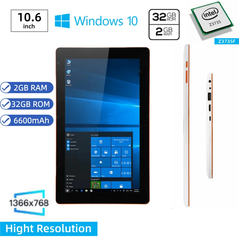 

EZpad C23S 32-битный планшетный ПК Windows 10,6 дюйма Процессор Intel Z3735F 2 ГБ ОЗУ 32 ГБ ПЗУ 1366x768 Разрешение экрана 6600 мАч Порт HDMI