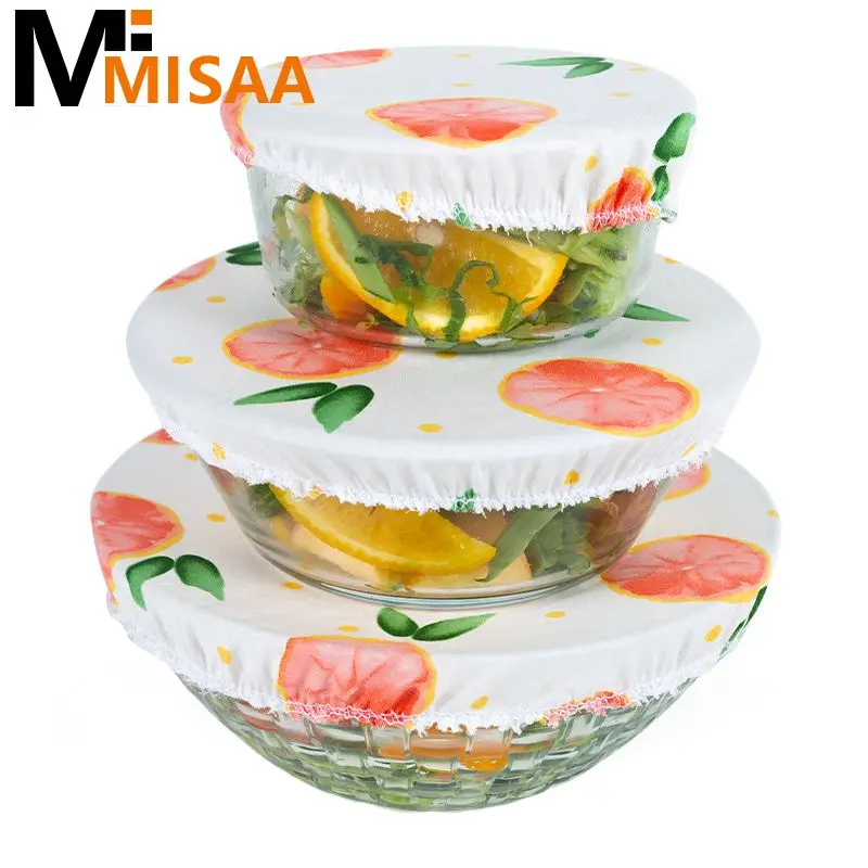 Cotton Convenient Durable Functional Space-saving Flexible Easy To Use Stretchable Lid For Bowls Multi-purpose Bowl Cover