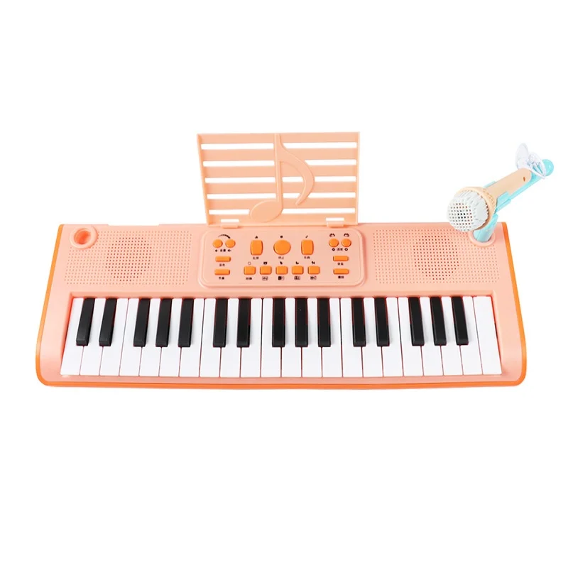 37-Key Rechargeable Multifunctional Children's Electronic Keyboard Colorful Piano 1.8cm Broadband Musical Instrument Accessory