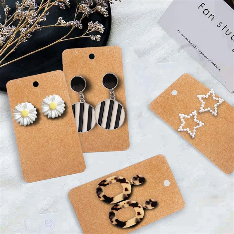 50pcs 5 * 9cm Love Printed Earrings Display Card
