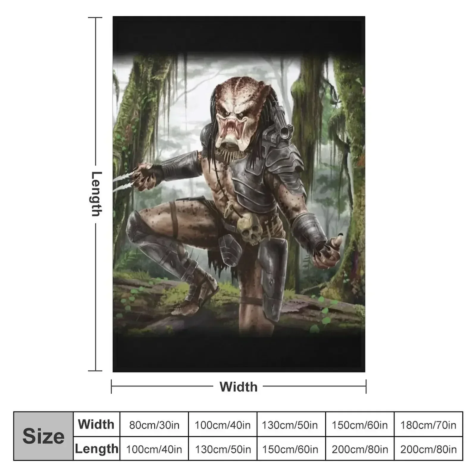 Predator Throw Blanket couch cozy soft plush fuzzy picnic outdoor blanket