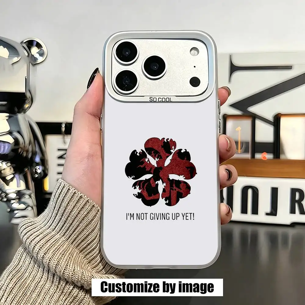 Anime Black C-Clover Logo Cool  Phone Case For iPhone 17,16,15,14,13,12,11 Plus,Pro Max,XS,White Silver Phone case Funda Cover