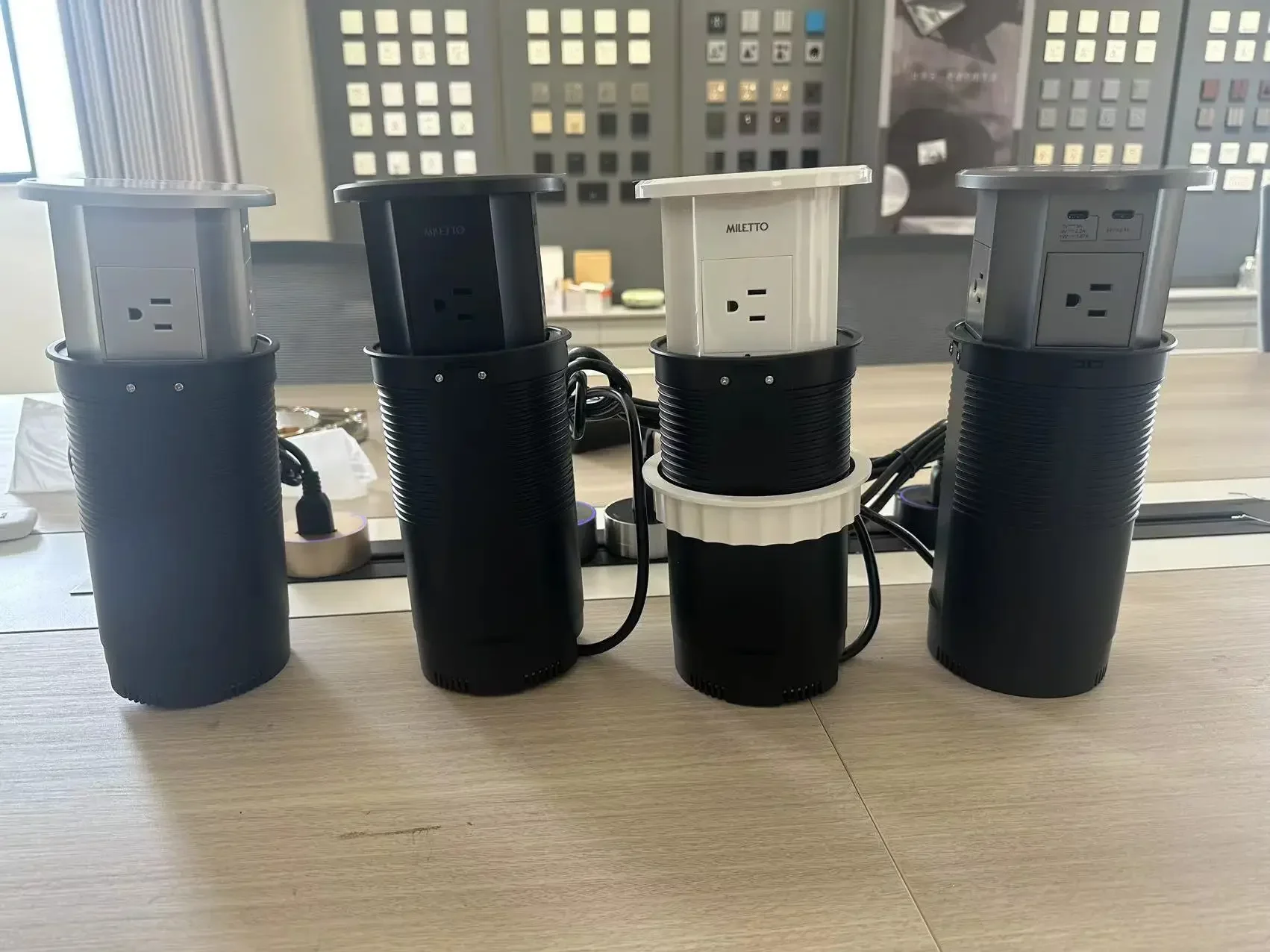 Office Use  Pop Up Desk Outlet Touch Open Power Tabletop Socket with USB Type A and Type C Sockets