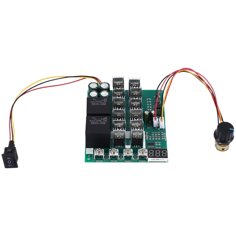 

A47U DC 10-55V 12V 24V 36V 48V 55V 100A Motor Speed Controller PWM HHO RC Reverse Control Switch with LED Display