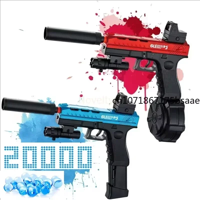 JM-X2 Pistolet Dark G17 GIock Guns Blasters Water Ball Gun Distributeur automatique avec Gel Bullet Gun Accessoires Jouets de tir en plein air