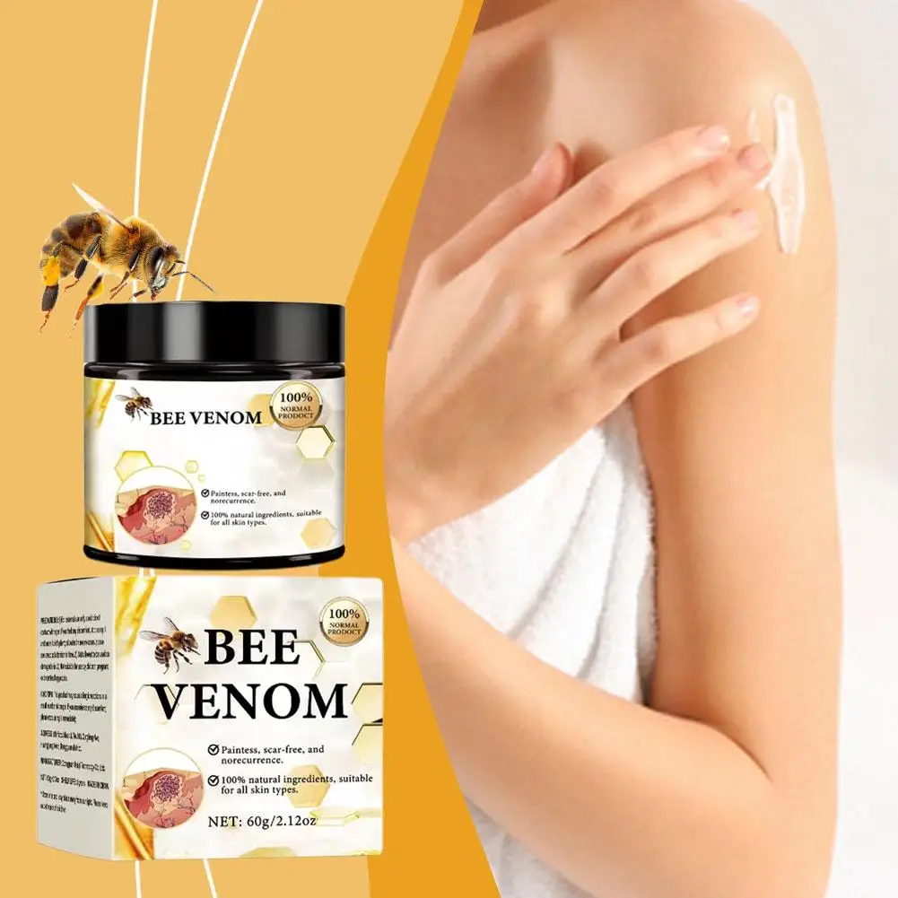 5pcs Bee Venom Treatment Cream Effectively Soothing Skin Nourishing And Moisturizing Remove Scars And Spots 60g