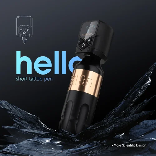 Imagen 2 del producto Ambition-máquina de tatuaje, Kit de pluma rotativa, 2400mAh, fuente de alimentación inalámbrica Kuark, maquillaje permanente, tatuaje de labios y cejas, artista principiante