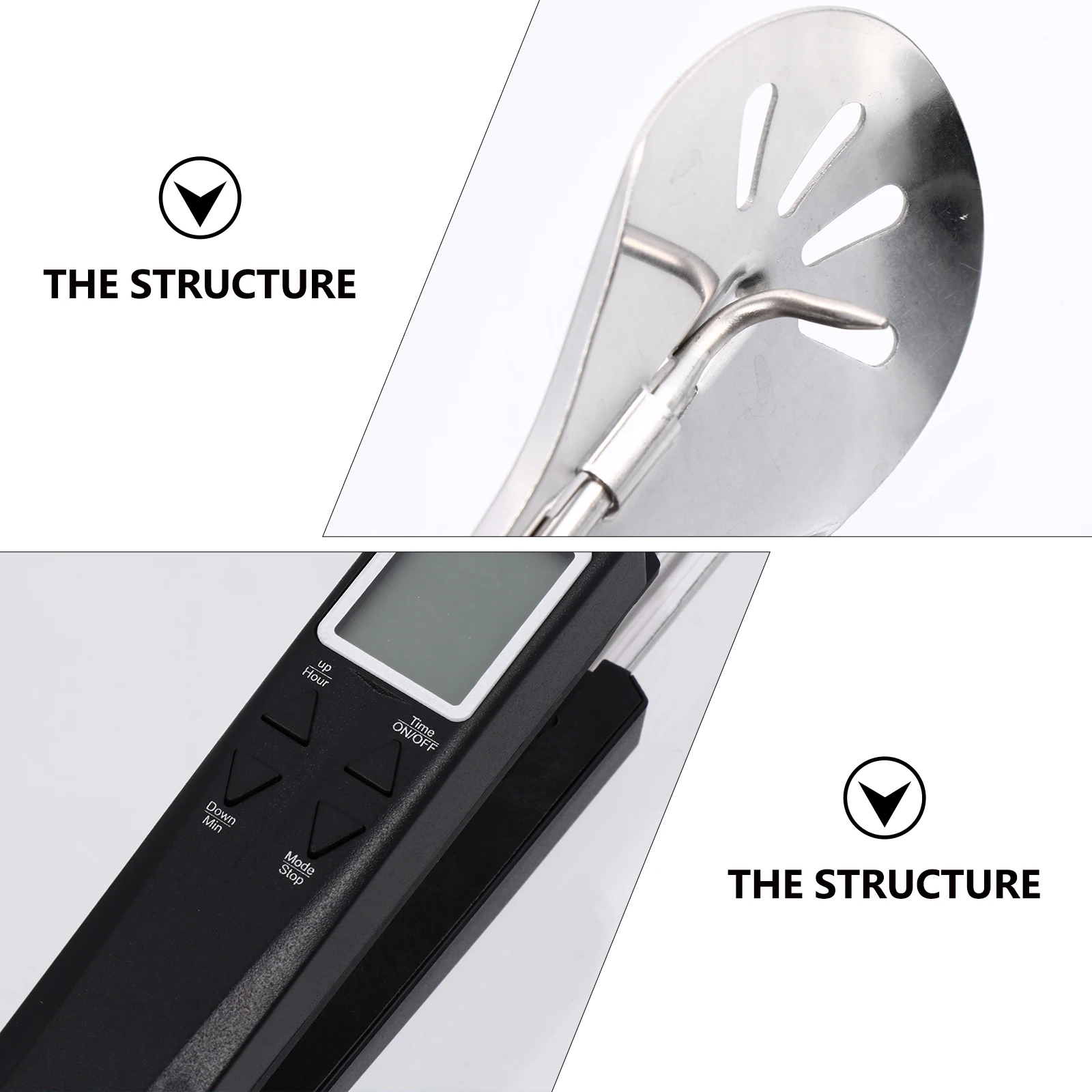 

Instant Read Meat Thermometer Black ABS Precision Probe High Temp Food Tong BBQ Steak Kitchen Tool Easy Use Small Size