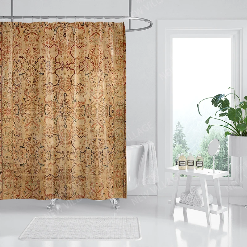 Waterproof fabric shower curtains Bathroom curtain accessories Bath curtain for shower 180x200cm 240*200 boho decoration vintage