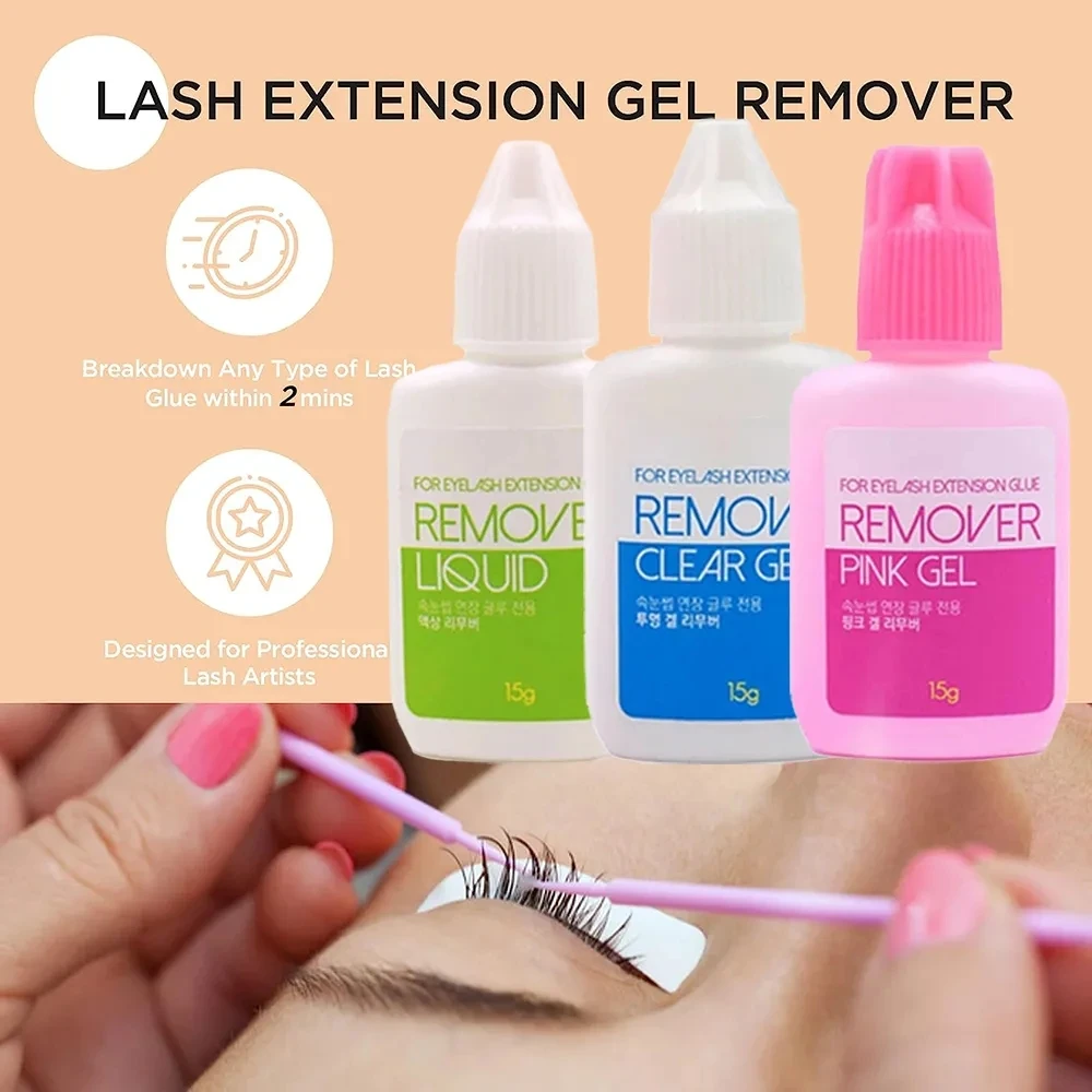 Liquid Remover for Eyelash Extension Glue Low Irritation Lash Glue Remover Original Korea Sky Beauty Makeup Tool 15g