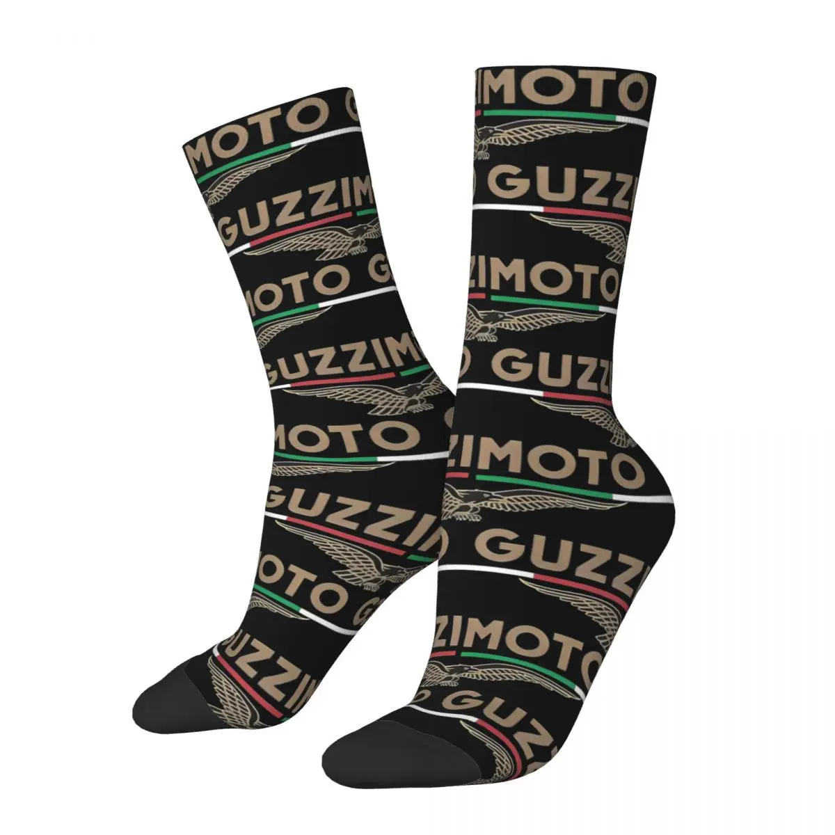 Moto G-Guzzi Socks Eagle Logo Harajuku Stockings Autumn Anti Skid Women Men Socks Medium Soft Design Running Sports Socks