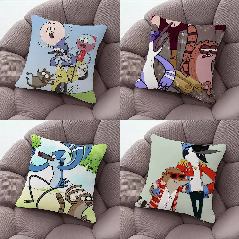 

R-Regular Show Mordecai Pillow Case Pillow Case Living Room Sofa Cushion Cover Suitable For Home Bedroom Room Decoration