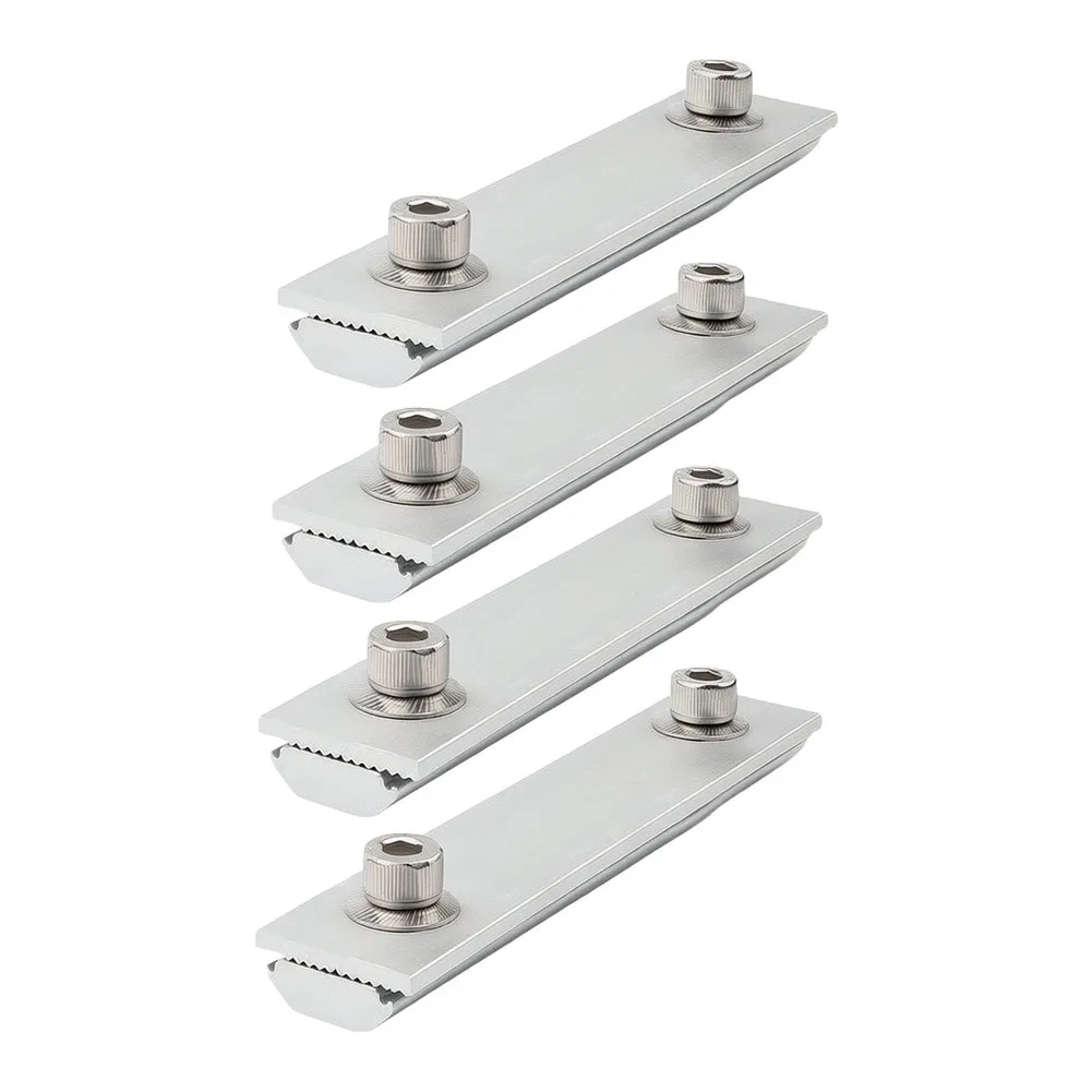 4pcs Rail Connection Block for Solar Panel Installation Compatible with Most Aluminum Mounting Rails 0-1cm Width Range