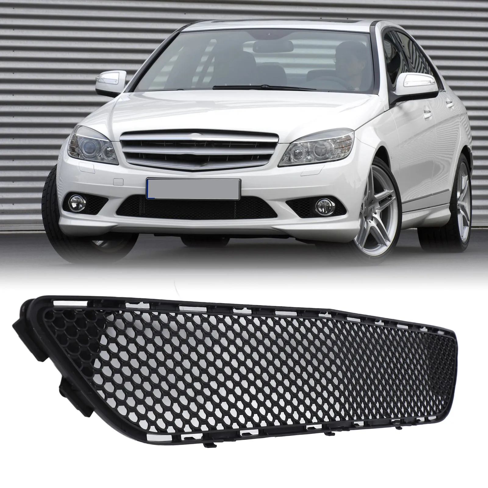 

Front Bumper Grille Lower Mesh Grill 2048850153 Replacement for C‑Class W204 Amg Line 2008 to 2011 Front Bumper Grille