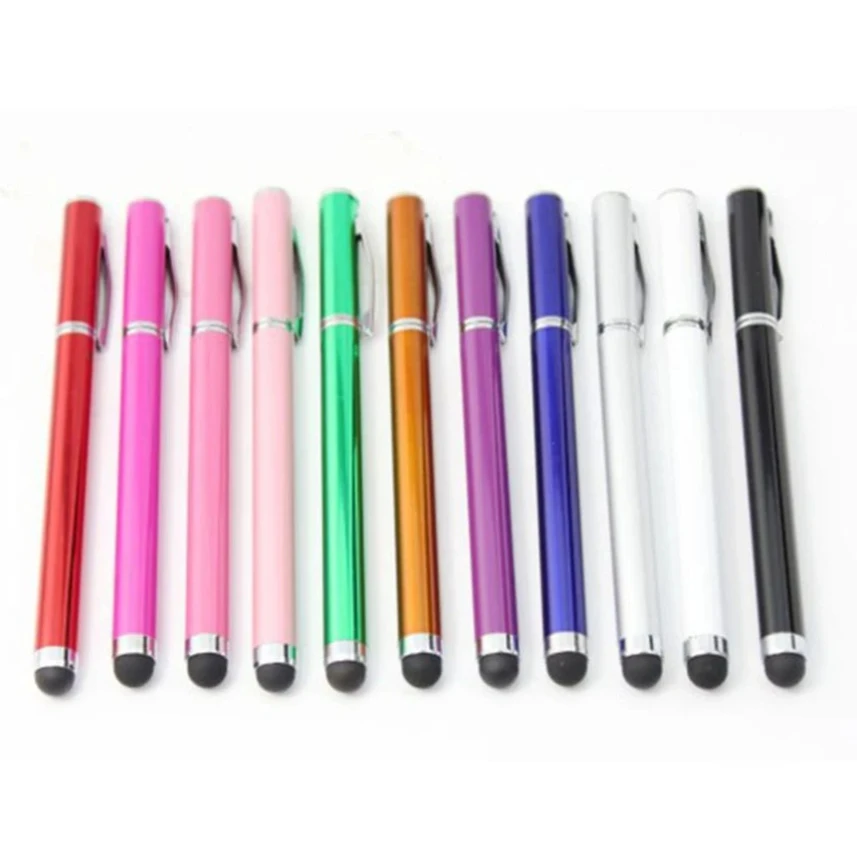 Universal 2 in 1 Capacitive Stylus Touch Screen Pen with Ballpoint Pens for iPad iPhone All Smart Mobile Phones PC Tablet