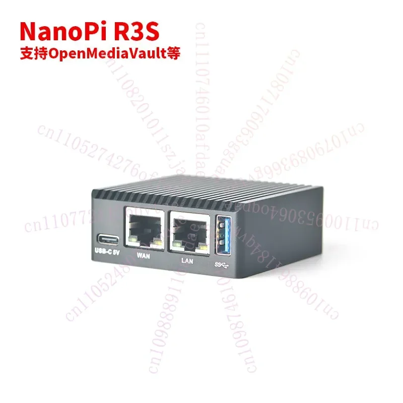 NanoPi R3S Mini Development Board, 32GB EMMC, All Metal Shell RK3566 Dual Gigabit Ethernet Ports