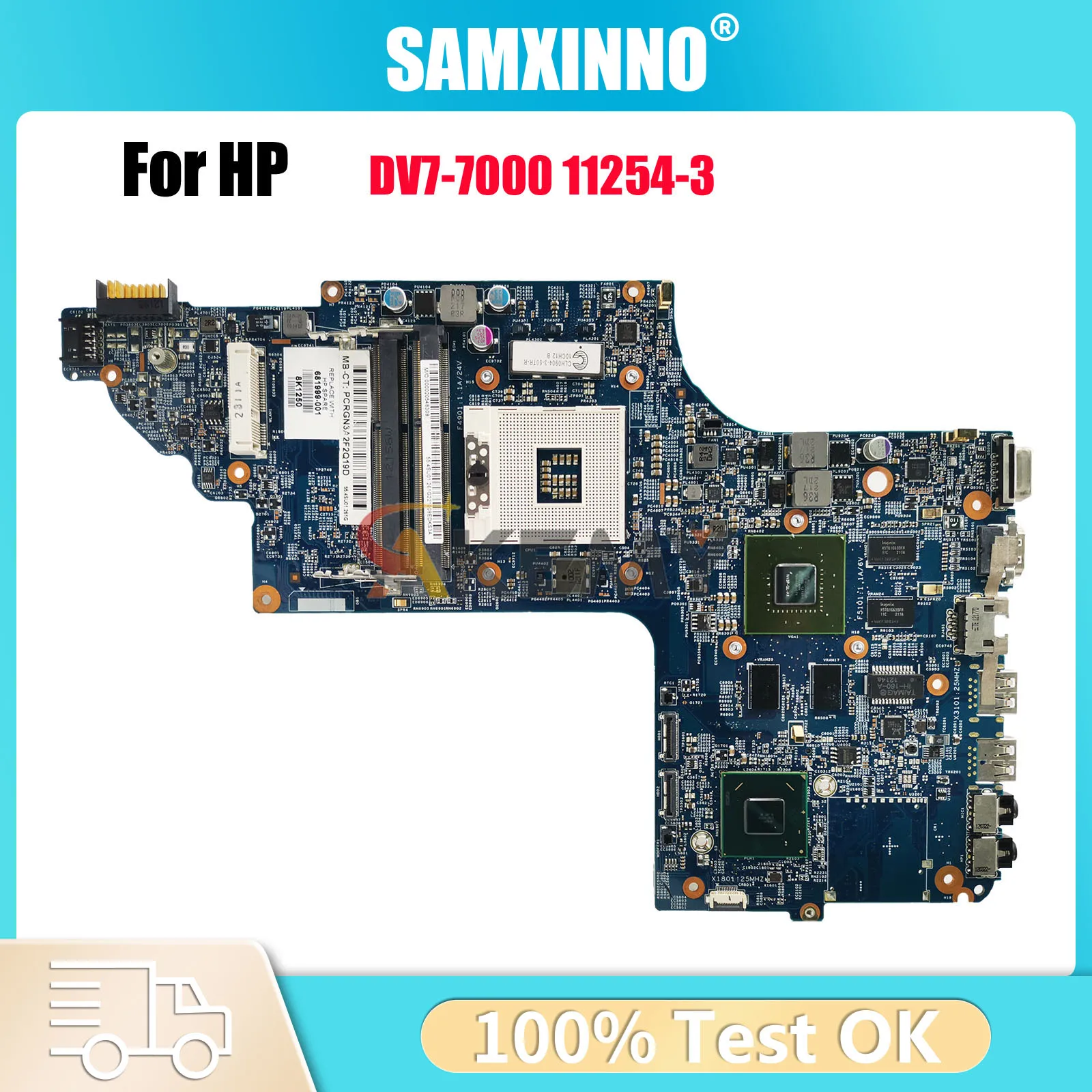 

11254-3 681999-001 682037-001 с графическим процессором GT630M GT650M для HP Pavilion DV6 DV7 DV7-7000, материнская плата для ноутбука, 100% полностью протестирована