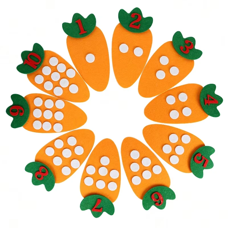 10 قطعة/المجموعة بازل أطفال لعبة لباد عد الجزرة بيض عيد الفصح الرياضيات التعليم المبكر لغز اللعب مونتيسوري التعلم الدعائم TMZ