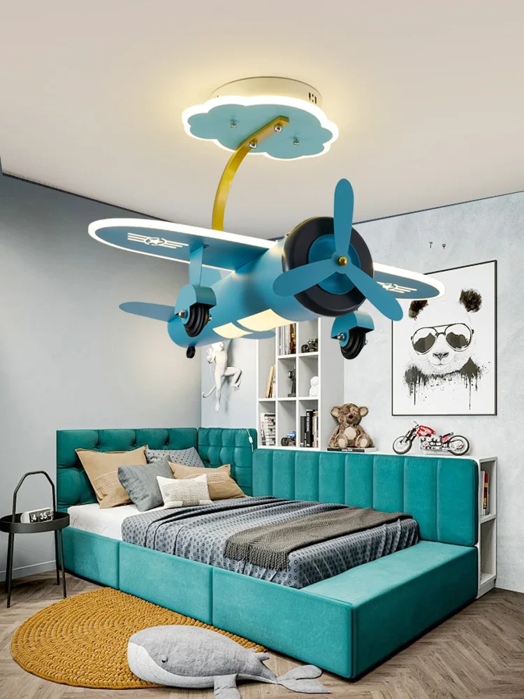Children's Room Lights, Boys' Baby Room Lights, Creative Decorative Lamps, Cartoons, Simple Aircraft Lights, Eye Protection, Cei