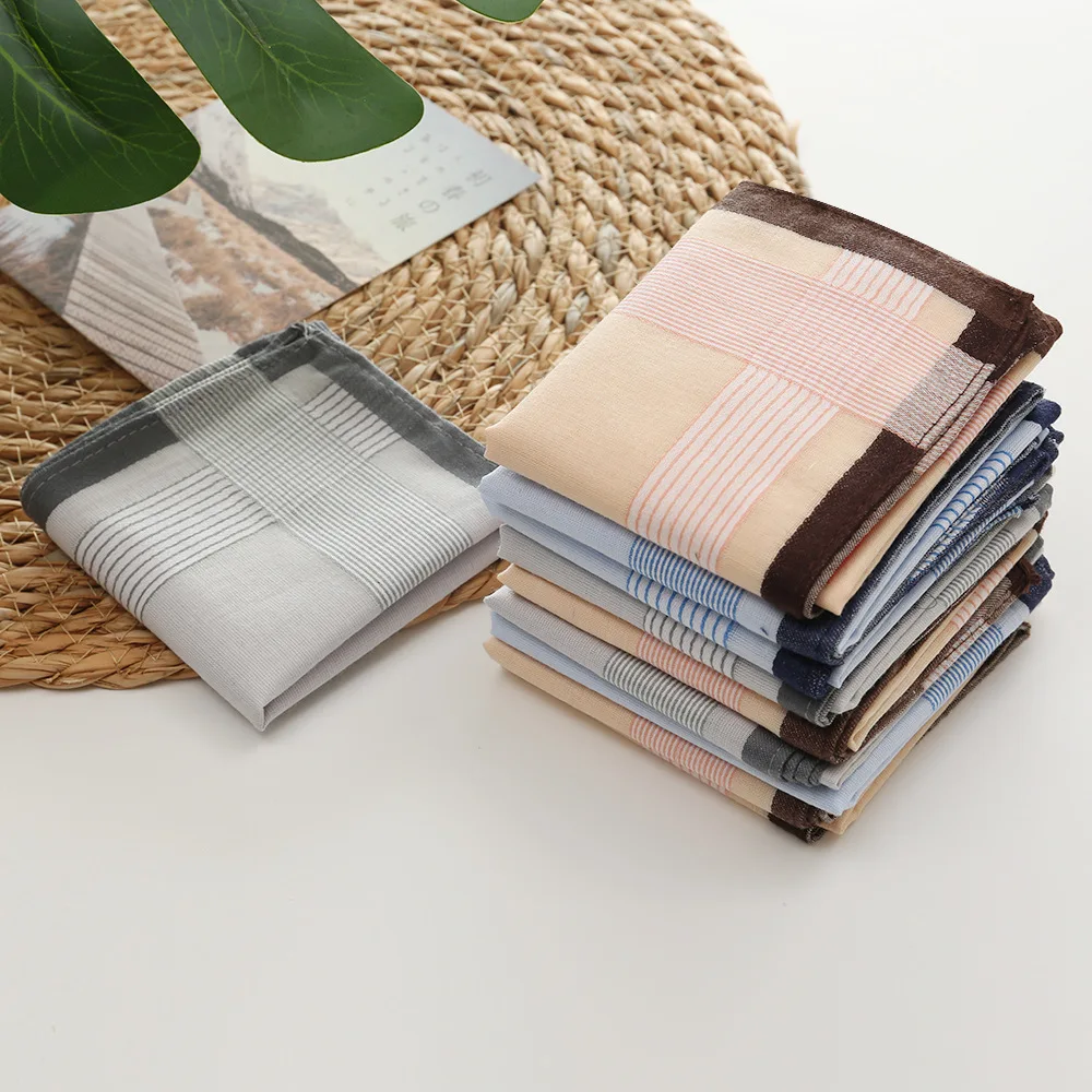 3/6/12 pezzi fazzoletto da uomo in cotone tinto da donna in cotone morbido e confortevole classico vintage nostalgico asciugamano 40 cm