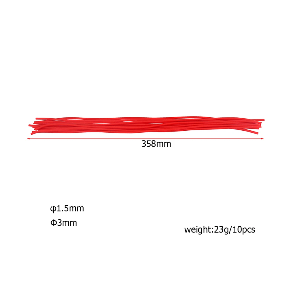 

10pcs Yangqin Bamboo Cover Chinese Dulcimer Tube Red Rubber Thick Durable Elastic Anti Aging Oxidation Resistant