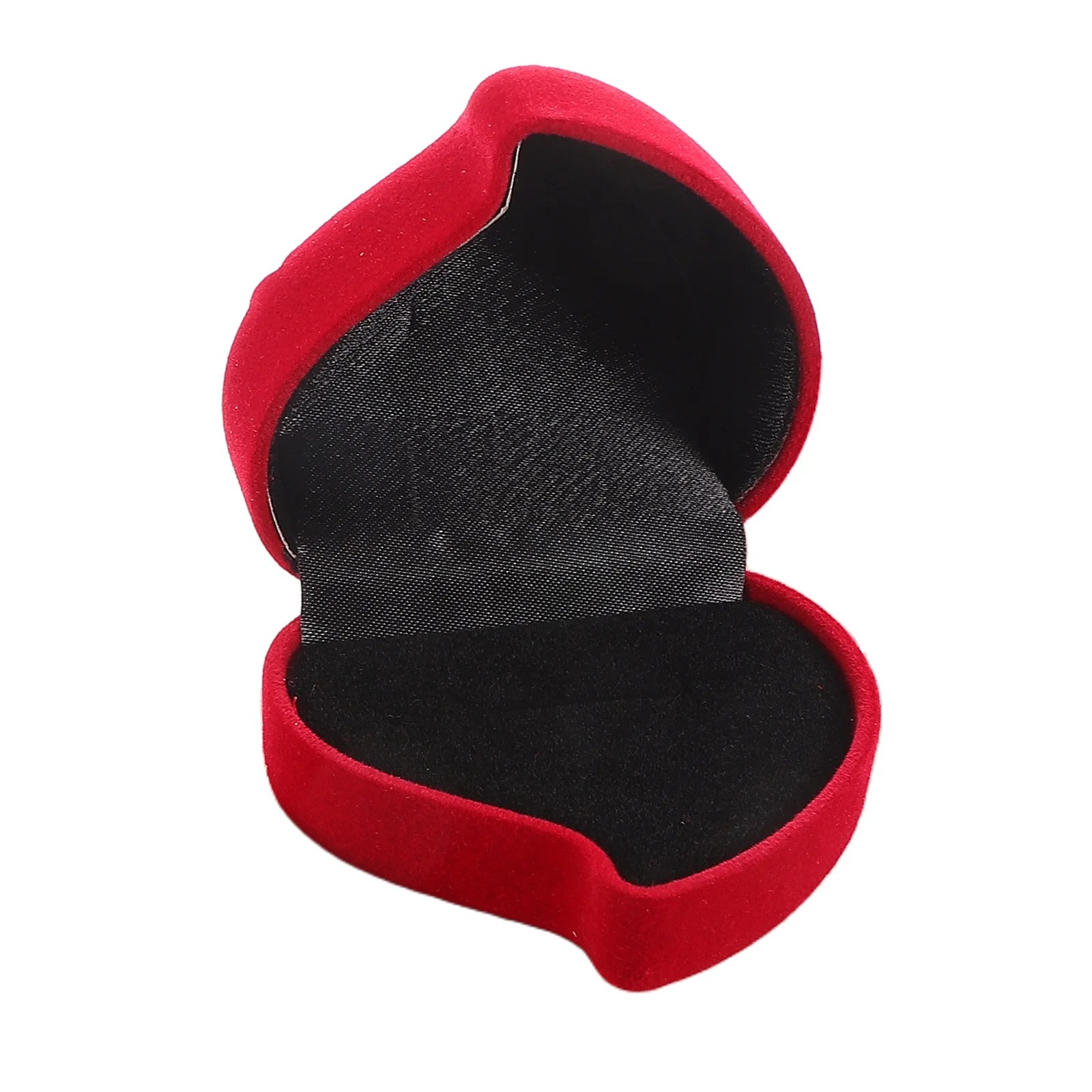 

Red Heart Ring Box Compact Jewelry Storage Case for Engagement Proposal Wedding Valentines Decorative Travel Organizer Keepsake