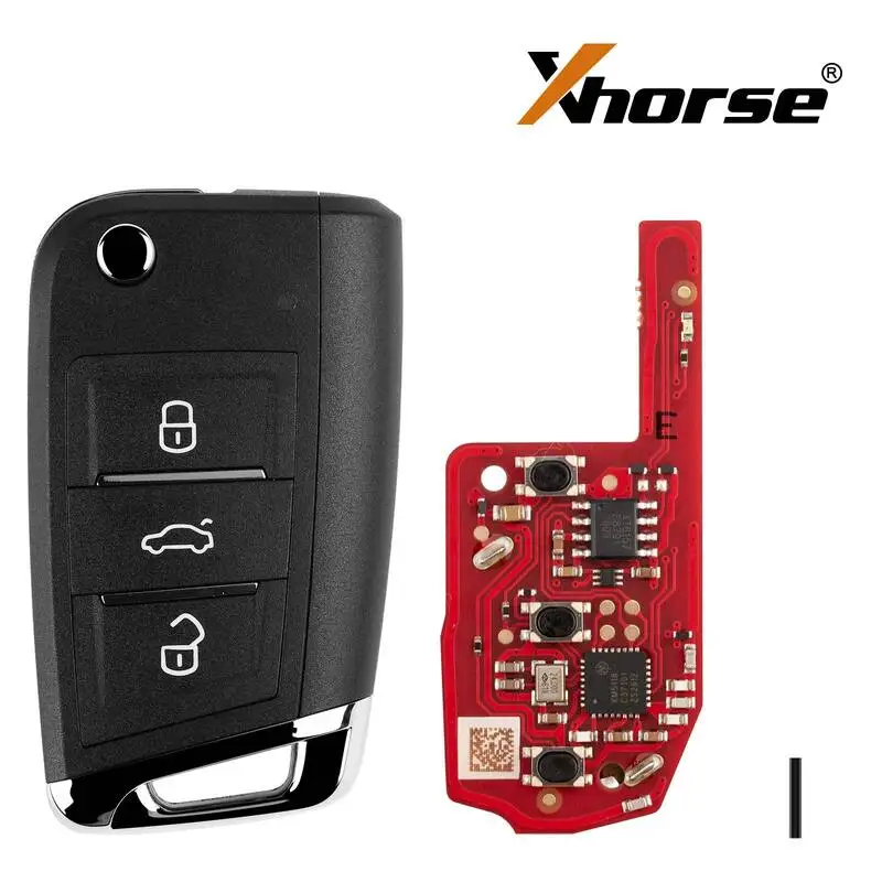 Xhorse XEDM24EN Super Remote Key 2nd Generation for MQB Style 3 Buttons Working with Xhorse VVDI Key Tool Old XEMQB1EN